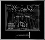 Logo Recognizing Monast Law Office's affiliation with Client Champion